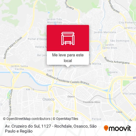 Av. Cruzeiro do Sul, 1127 - Rochdale, Osasco mapa