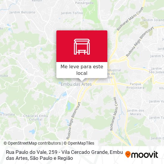 Rua Paulo do Vale, 259 - Vila Cercado Grande, Embu das Artes mapa