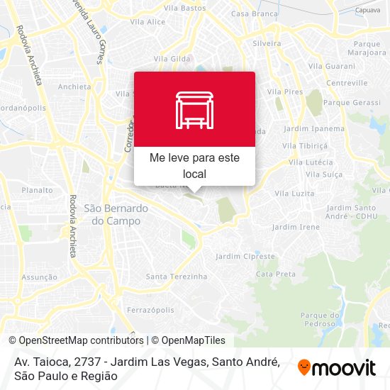 Av. Taioca, 2737 - Jardim Las Vegas, Santo André mapa