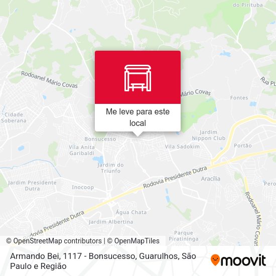 Armando Bei, 1117 - Bonsucesso, Guarulhos mapa
