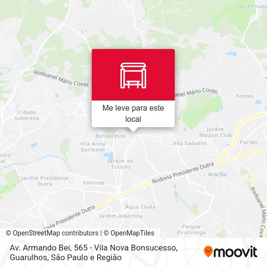 Av. Armando Bei, 565 - Vila Nova Bonsucesso, Guarulhos mapa