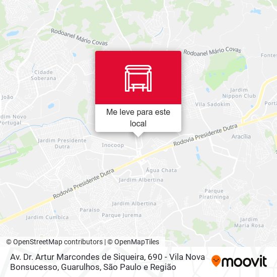 Av. Dr. Artur Marcondes de Siqueira, 690 - Vila Nova Bonsucesso, Guarulhos mapa