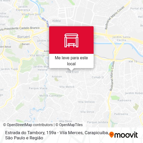 Estrada do Tambory, 159a - Vila Merces, Carapicuíba mapa
