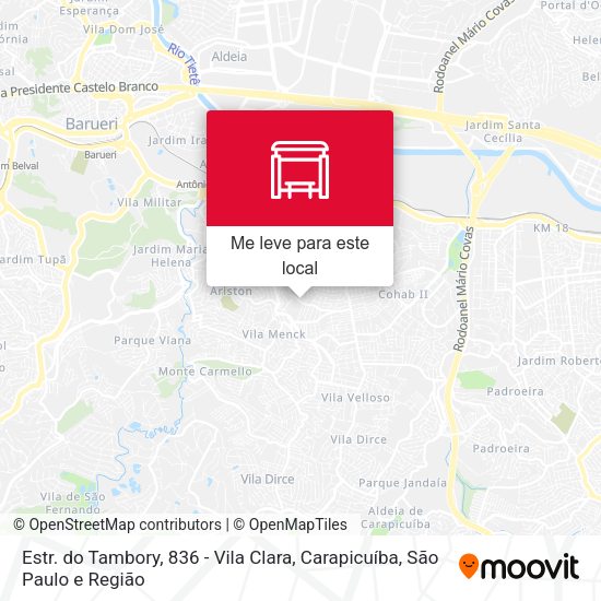 Estr. do Tambory, 836 - Vila Clara, Carapicuíba mapa