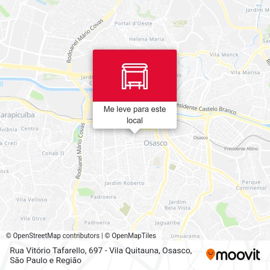 Rua Vitório Tafarello, 697 - Vila Quitauna, Osasco mapa