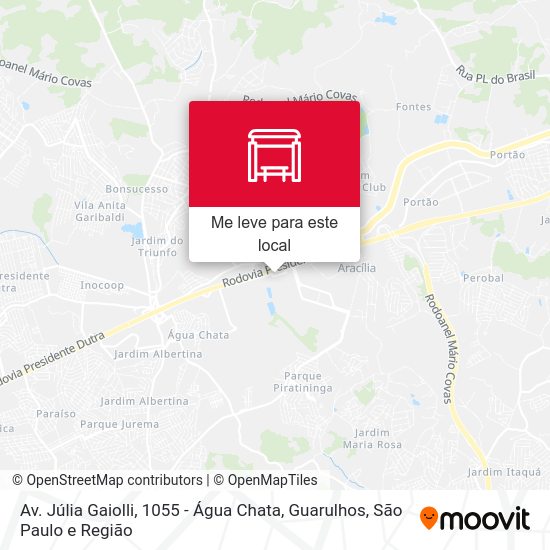 Av. Júlia Gaiolli, 1055 - Água Chata, Guarulhos mapa