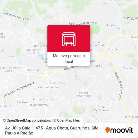 Av. Júlia Gaiolli, 475 - Água Chata, Guarulhos mapa