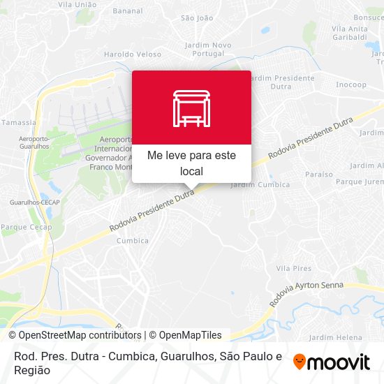 Rod. Pres. Dutra - Cumbica, Guarulhos mapa