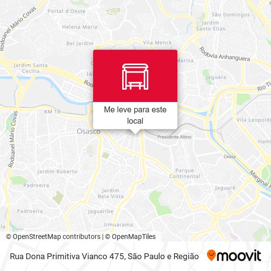 Rua Dona Primitiva Vianco 475 mapa