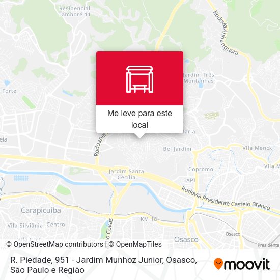 R. Piedade, 951 - Jardim Munhoz Junior, Osasco mapa