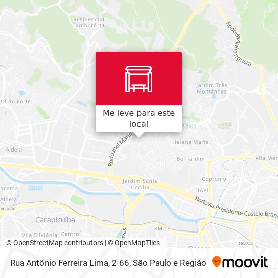 Rua Antônio Ferreira Lima, 2-66 mapa
