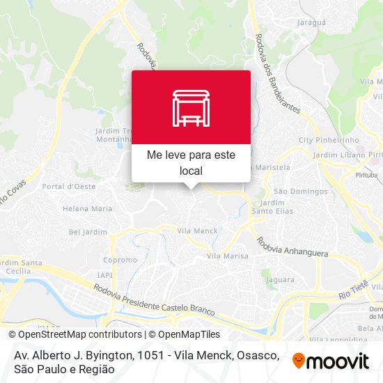 Av. Alberto J. Byington, 1051 - Vila Menck, Osasco mapa