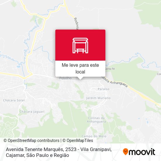 Avenida Tenente Marquês, 2523 - Vila Granipavi, Cajamar mapa