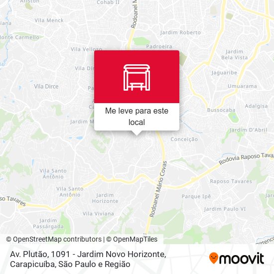 Av. Plutão, 1091 - Jardim Novo Horizonte, Carapicuíba mapa