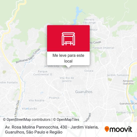 Av. Rosa Molina Pannocchia, 430 - Jardim Valeria, Guarulhos mapa