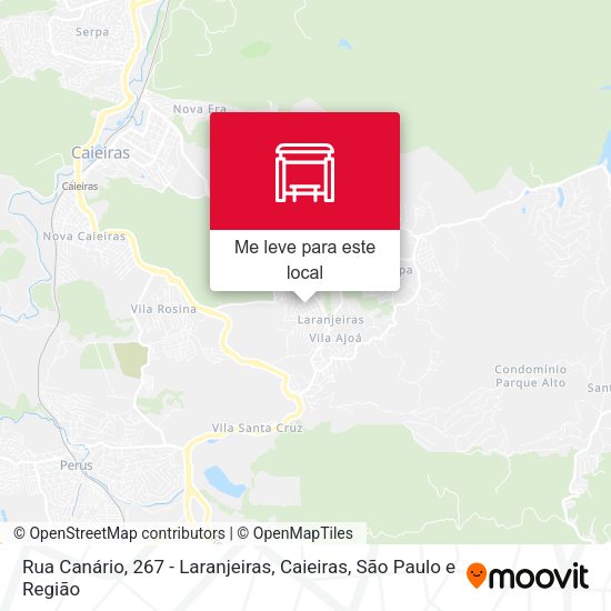 Rua Canário, 267 - Laranjeiras, Caieiras mapa