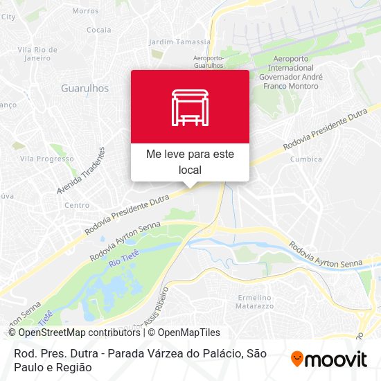 Rod. Pres. Dutra - Parada Várzea do Palácio mapa