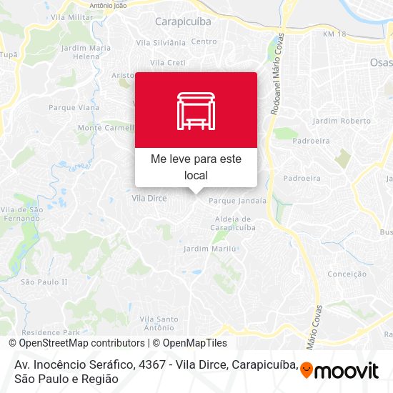 Av. Inocêncio Seráfico, 4367 - Vila Dirce, Carapicuíba mapa