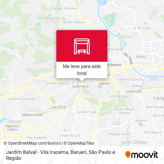 Jardim Belval - Vila Iracema, Barueri mapa