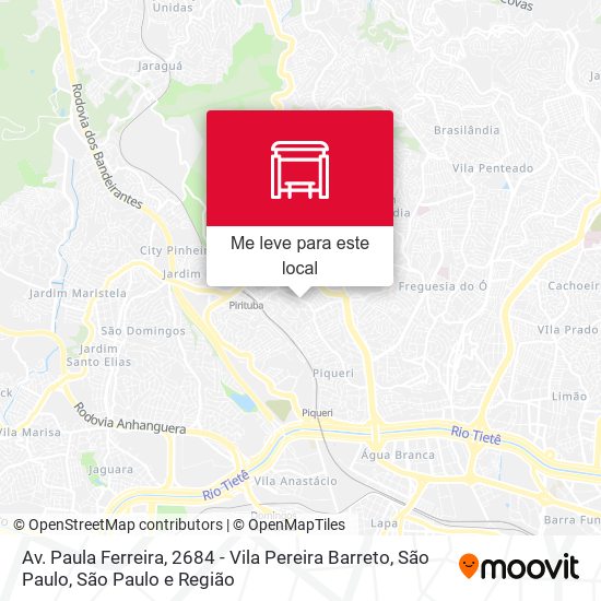 Av. Paula Ferreira, 2684 - Vila Pereira Barreto, São Paulo mapa