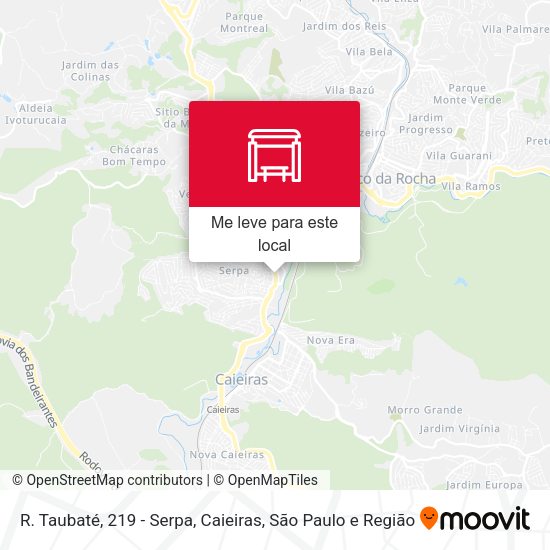 R. Taubaté, 219 - Serpa, Caieiras mapa