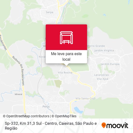 Sp-332, Km 31,3 Sul - Centro, Caieiras mapa