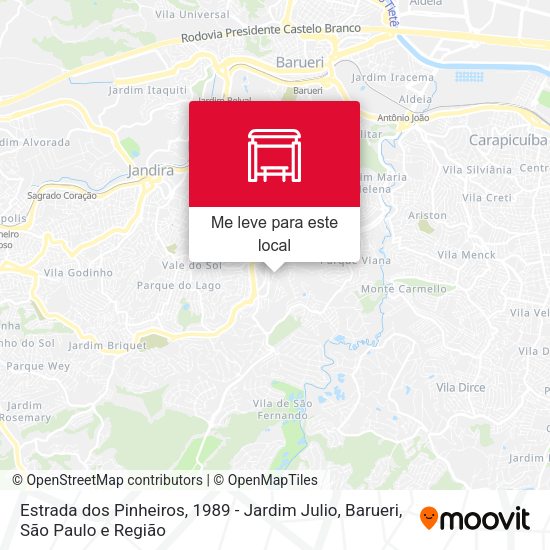 Estrada dos Pinheiros, 1989 - Jardim Julio, Barueri mapa