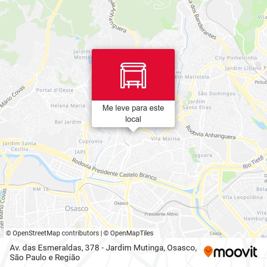 Av. das Esmeraldas, 378 - Jardim Mutinga, Osasco mapa