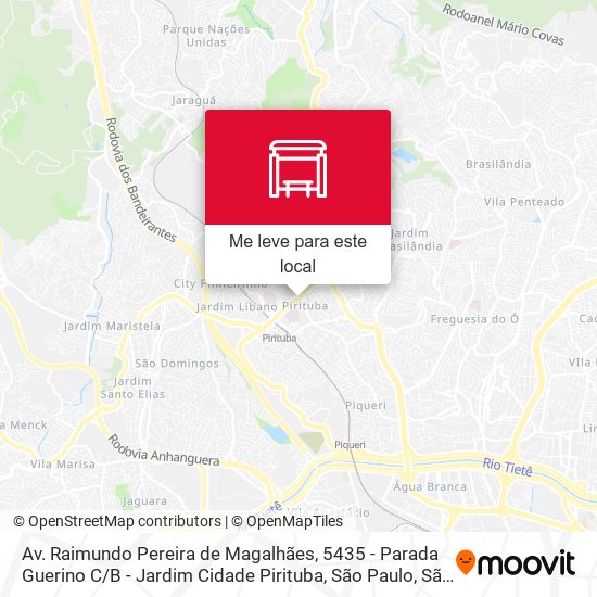 Av. Raimundo Pereira de Magalhães, 5435 - Parada Guerino C / B - Jardim Cidade Pirituba, São Paulo mapa