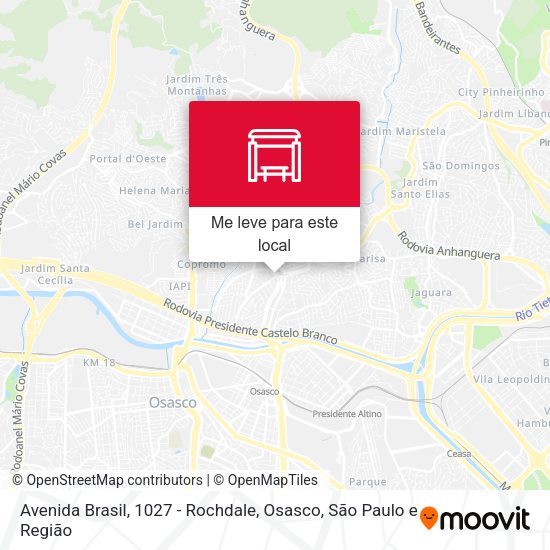 Avenida Brasil, 1027 - Rochdale, Osasco mapa