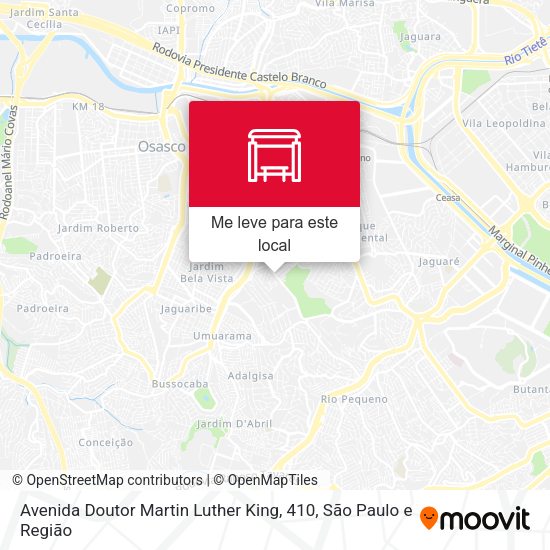 Avenida Doutor Martin Luther King, 410 mapa