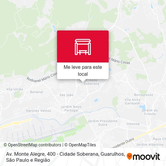 Av. Monte Alegre, 400 - Cidade Soberana, Guarulhos mapa