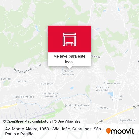 Av. Monte Alegre, 1053 - São João, Guarulhos mapa