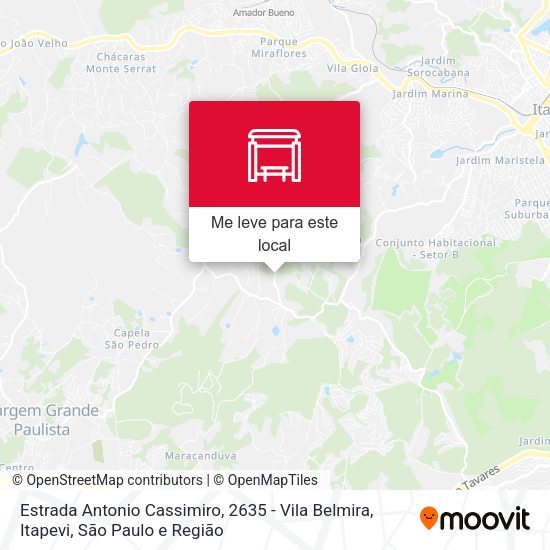 Estrada Antonio Cassimiro, 2635 - Vila Belmira, Itapevi mapa