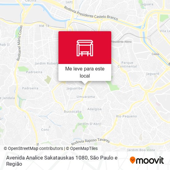 Avenida Analice Sakatauskas 1080 mapa
