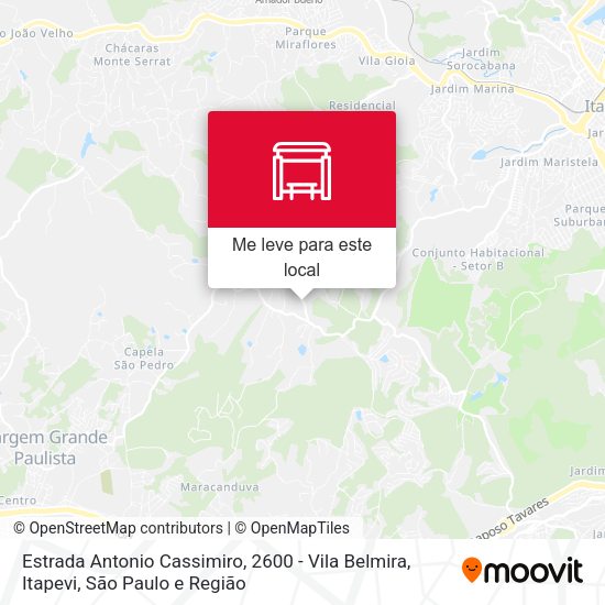 Estrada Antonio Cassimiro, 2600 - Vila Belmira, Itapevi mapa