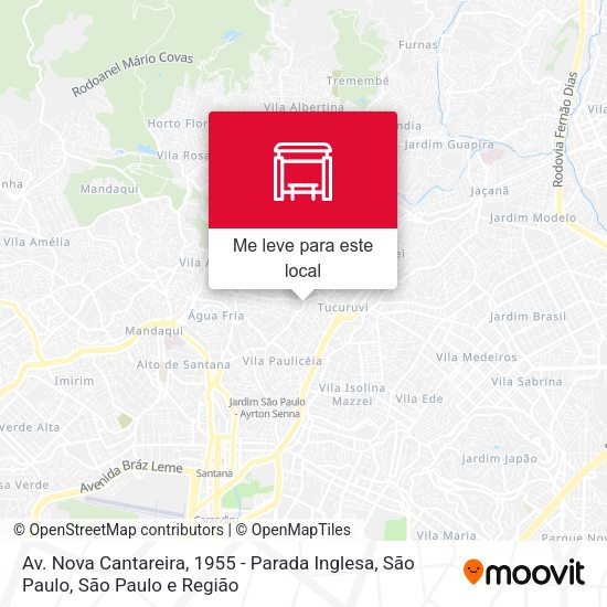 Av. Nova Cantareira, 1955 - Parada Inglesa, São Paulo mapa