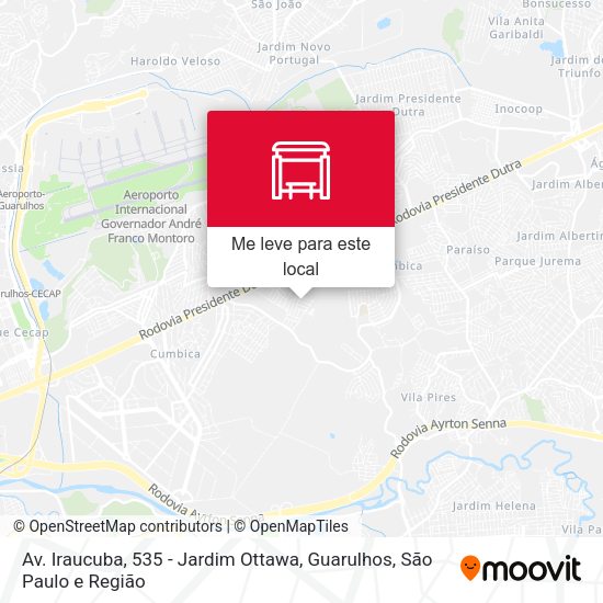 Av. Iraucuba, 535 - Jardim Ottawa, Guarulhos mapa