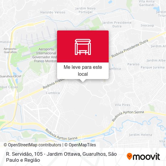 R. Servidão, 105 - Jardim Ottawa, Guarulhos mapa