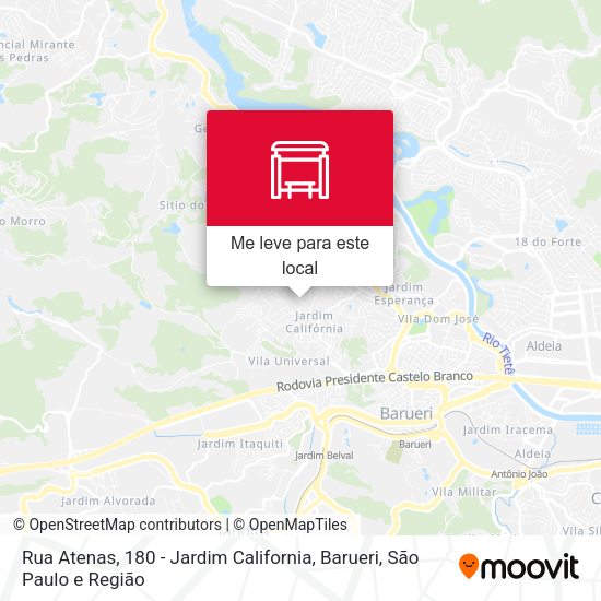 Rua Atenas, 180 - Jardim California, Barueri mapa