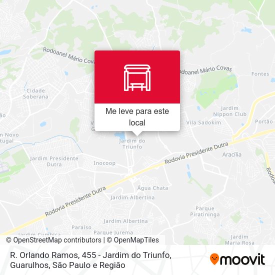R. Orlando Ramos, 455 - Jardim do Triunfo, Guarulhos mapa