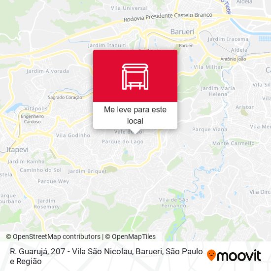 R. Guarujá, 207 - Vila São Nicolau, Barueri mapa
