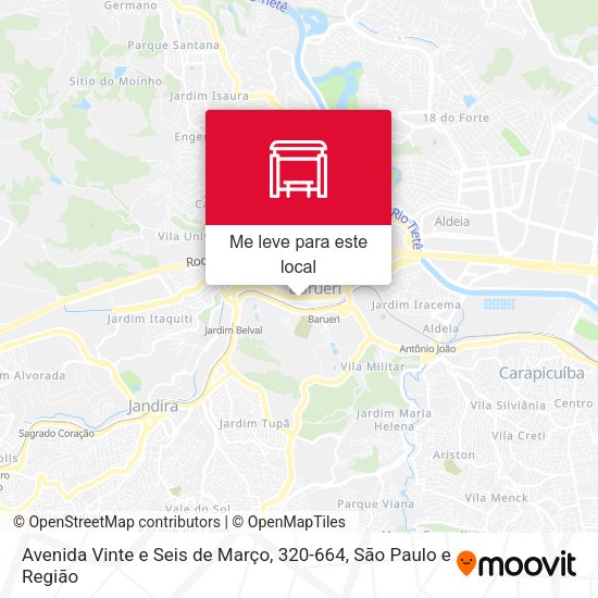Avenida Vinte e Seis de Março, 320-664 mapa