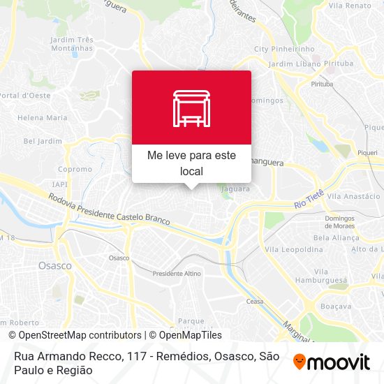 Rua Armando Recco, 117 - Remédios, Osasco mapa