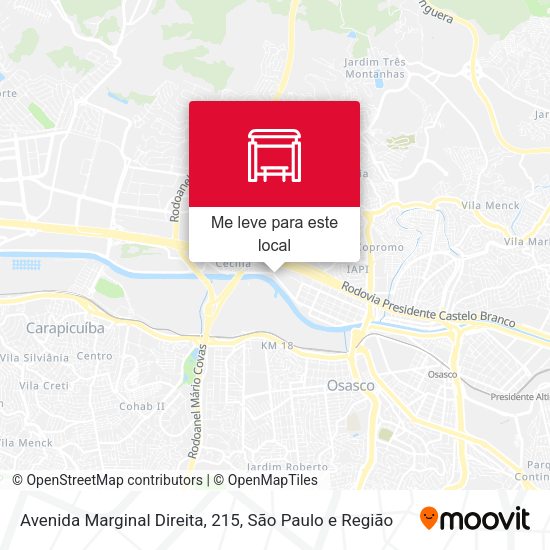 Avenida Marginal Direita, 215 mapa
