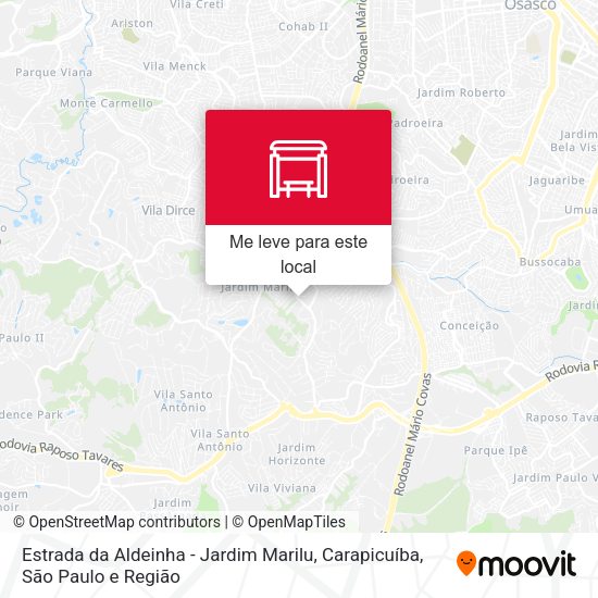 Estrada da Aldeinha - Jardim Marilu, Carapicuíba mapa