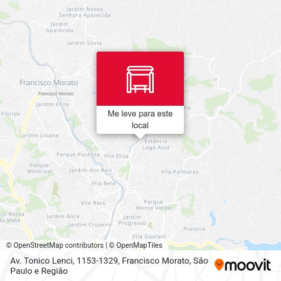 Av. Tonico Lenci, 1153-1329, Francisco Morato mapa