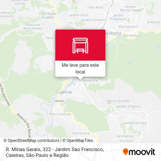 R. Minas Gerais, 322 - Jardim Sao Francisco, Caieiras mapa