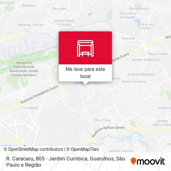 R. Caracaru, 805 - Jardim Cumbica, Guarulhos mapa
