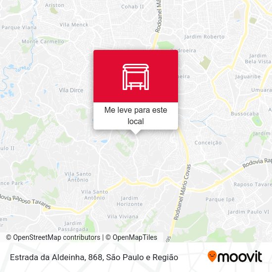 Estrada da Aldeinha, 868 mapa